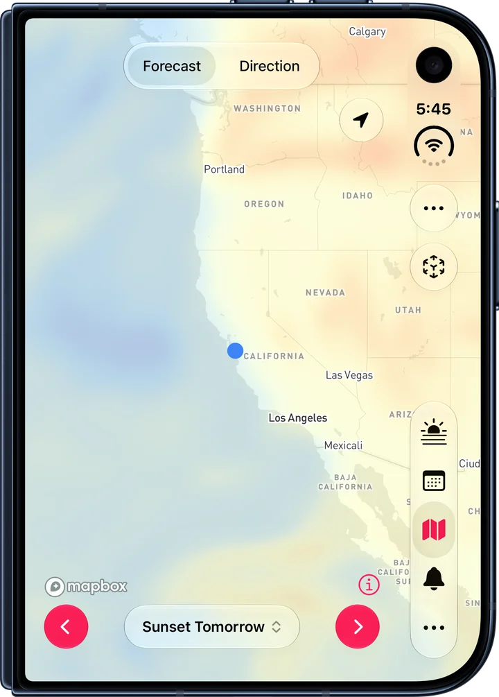 Alpenglow on the iPhone Duo outer display